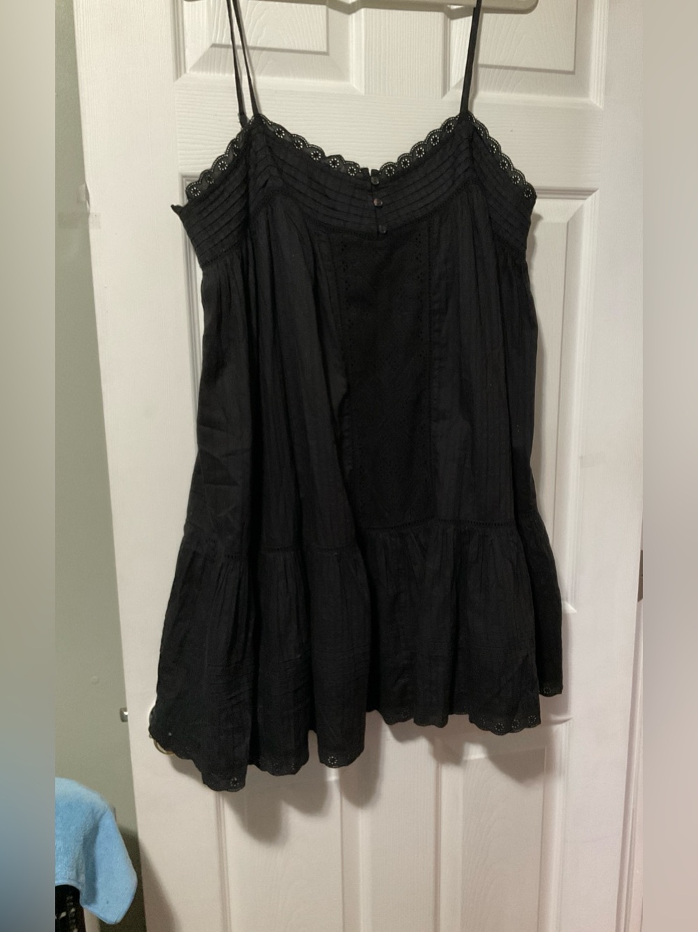 Lucky Brand Black Lace-Trim Spaghetti Strap Chemise